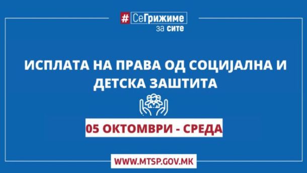 Исплата на права од социјална заштита