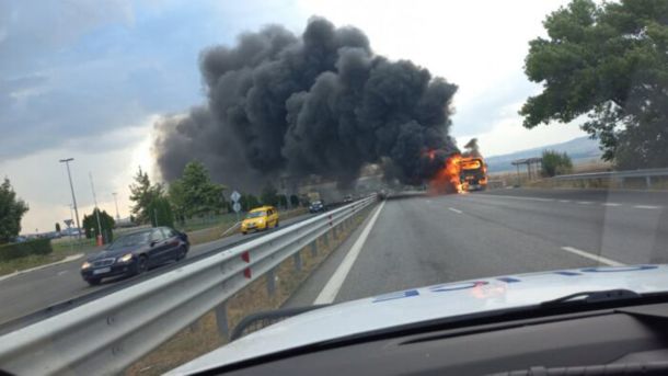 Пожар во автобус